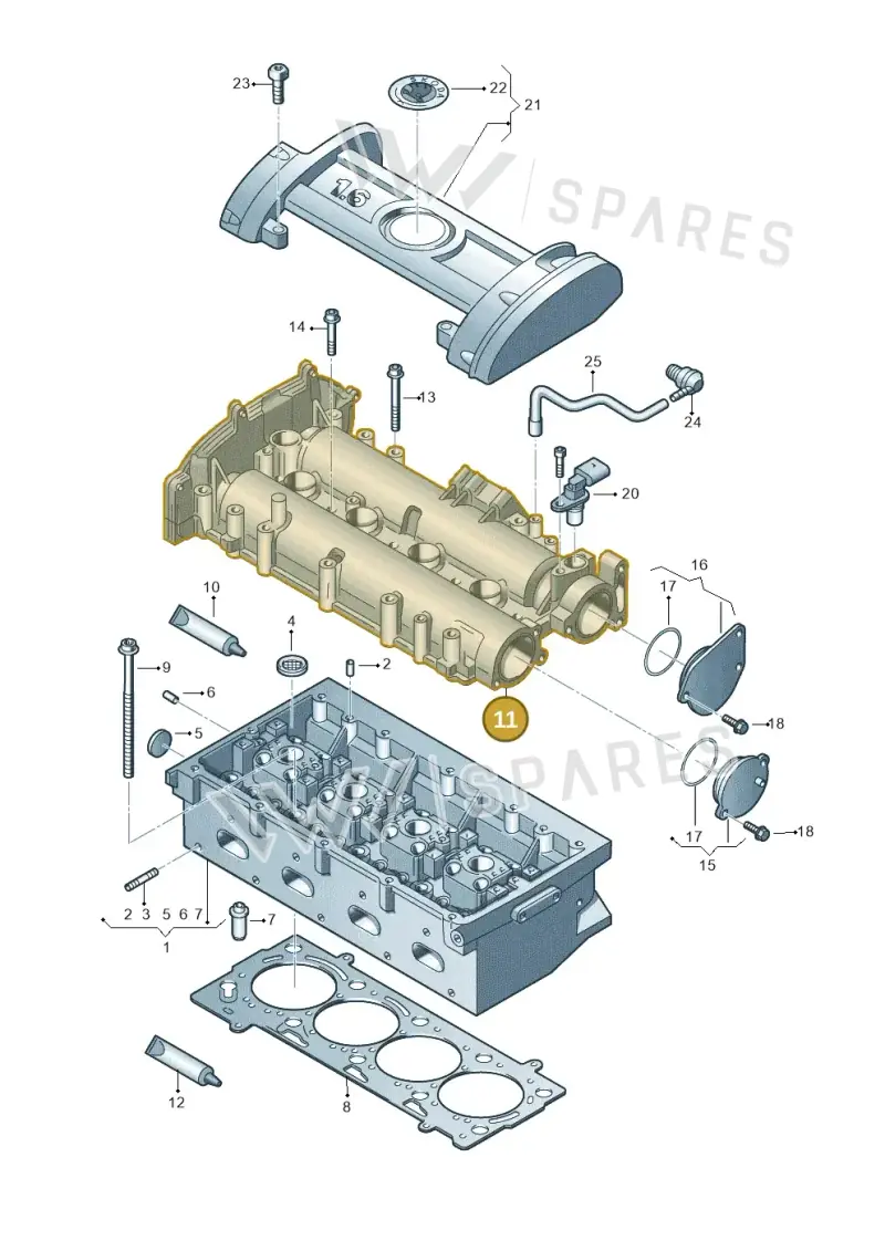 03C103475CF — Skoda ROOMSTER               06> (2006-) diagram 608103420, position 11