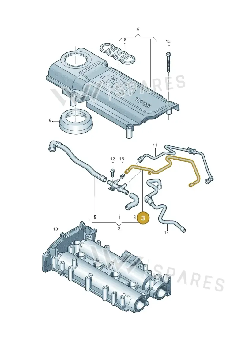 03C103493AP — Skoda Superb (2013-2015) diagram 638103280, position 3