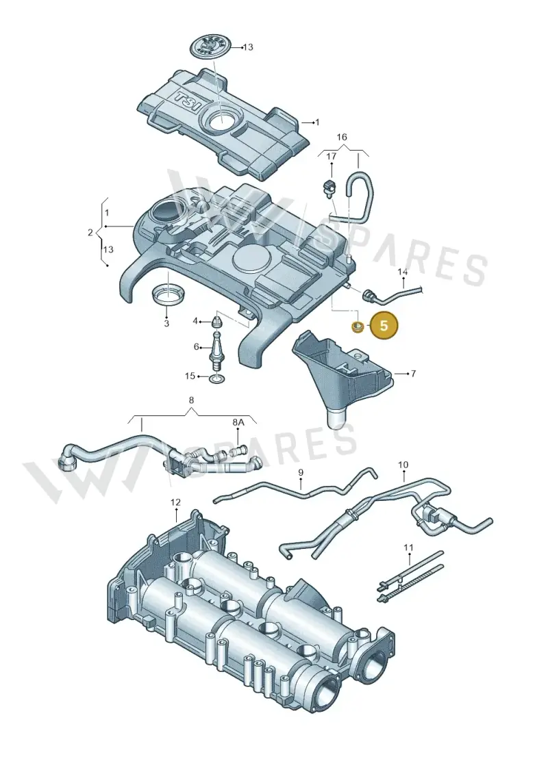 03C103776A — Skoda Fabia Scout (2010-2014) diagram 697103690, position 5