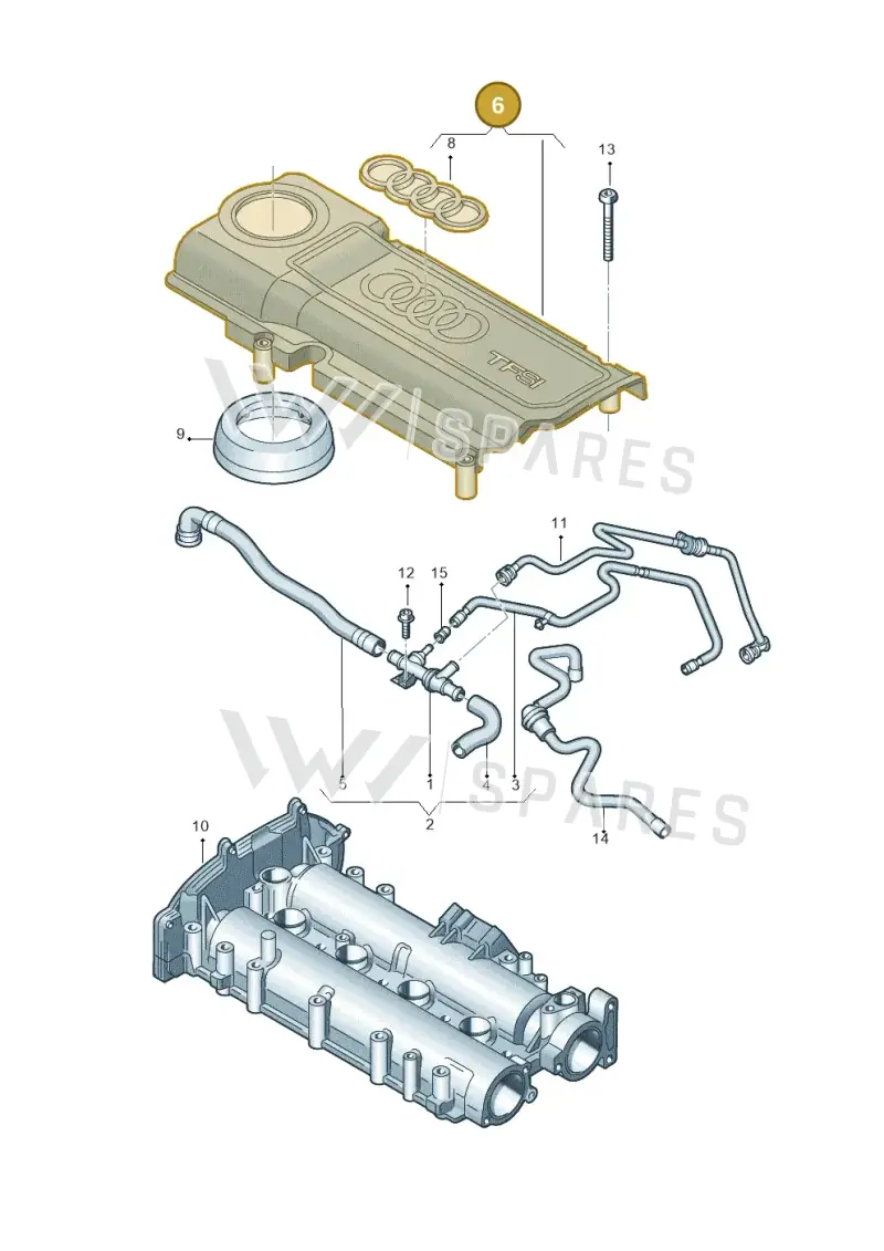 03C103925CE — Skoda Superb (2013-2015) diagram 638103280, position 6