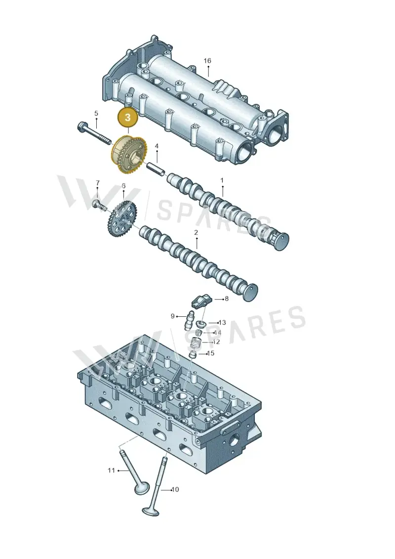 03C109088E — Skoda Yeti (2013-2017) diagram 409109150, position 3