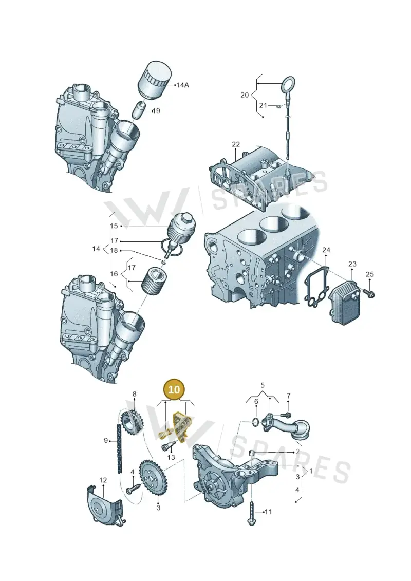 03C109507AD — Skoda Superb (2013-2015) diagram 409115100, position 10