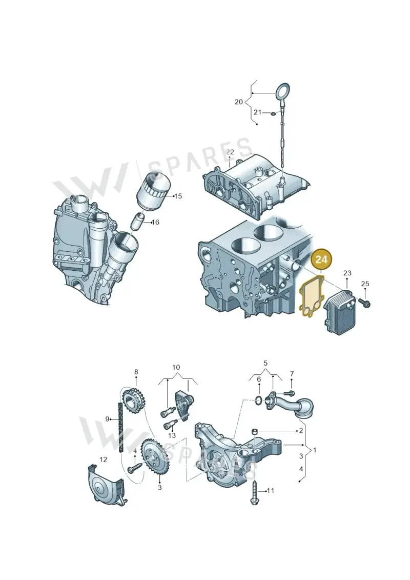 03C115111D — Skoda Yeti (2013-2017) diagram 694115150, position 24