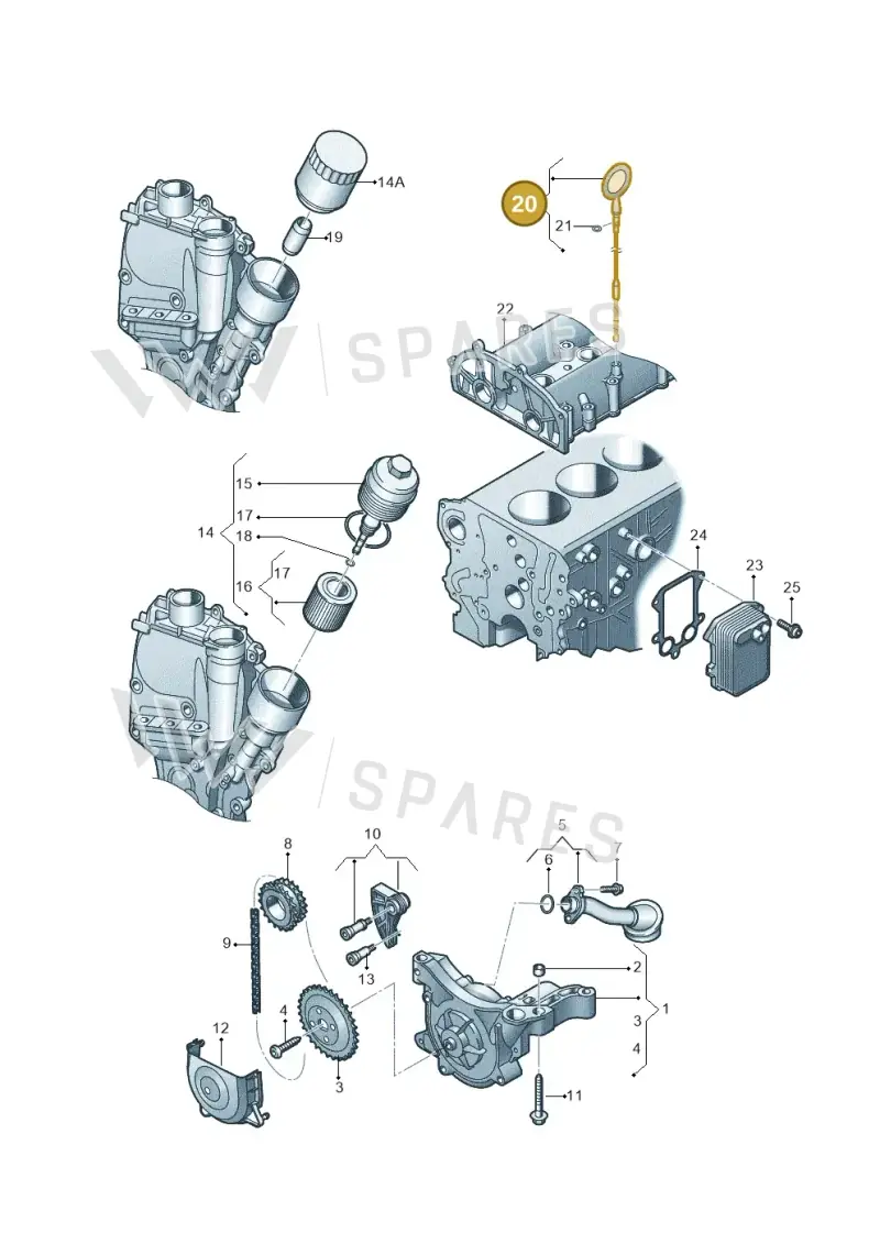 03C115611AD — Skoda Superb (2013-2015) diagram 409115100, position 20
