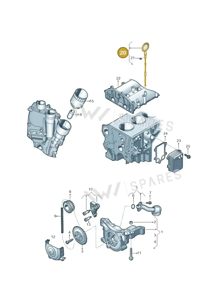 03C115611AD — Skoda Yeti (2013-2017) diagram 694115150, position 20