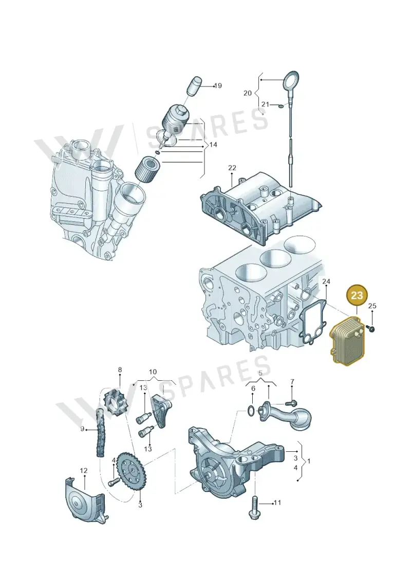 03C117021J — Skoda Superb Ambition (2009-2015) diagram 714115050, position 23