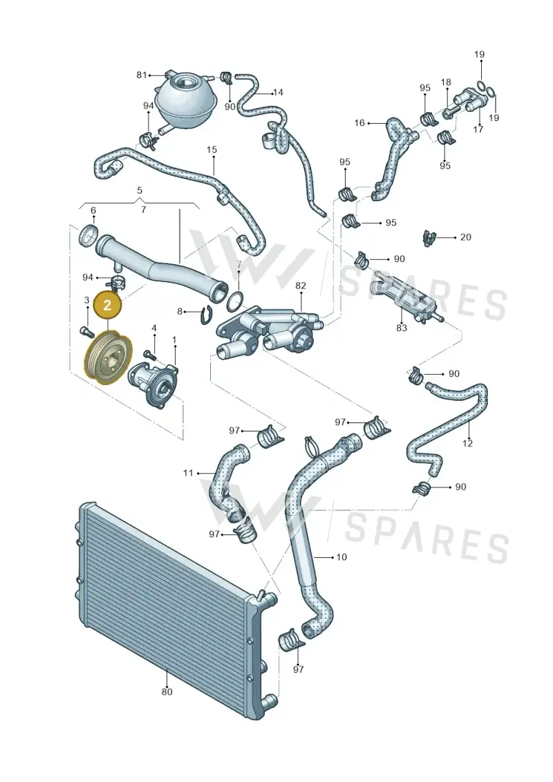 03C121031B — Skoda Fabia Jingrui (2008-2014) diagram 713121200, position 2