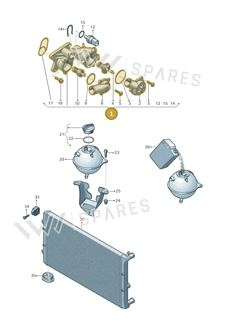 03C121111AE — Skoda Rapid (2012-2022) diagram 672121830, position 1