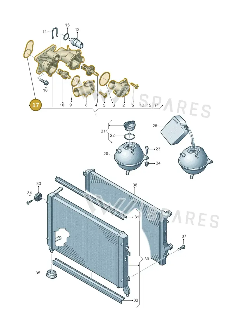03C121119E — Skoda Yeti (2013-2017) diagram 625121800, position 17