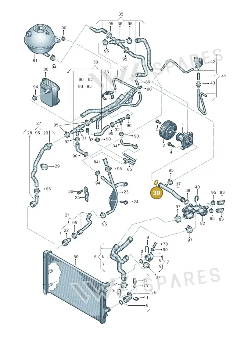 03C121665 — Skoda Yeti (2013-2017) diagram 649121100, position 39
