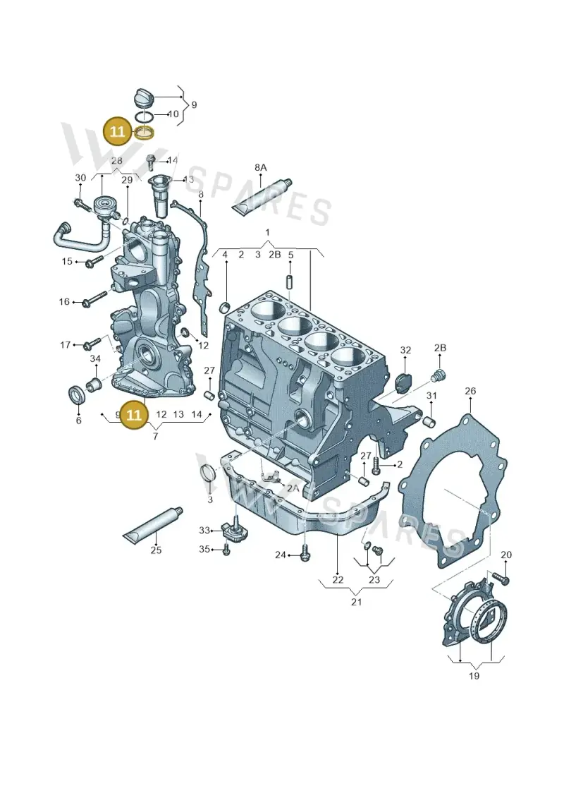 03C133287A — Skoda Yeti (2013-2017) diagram 474103050, position 11