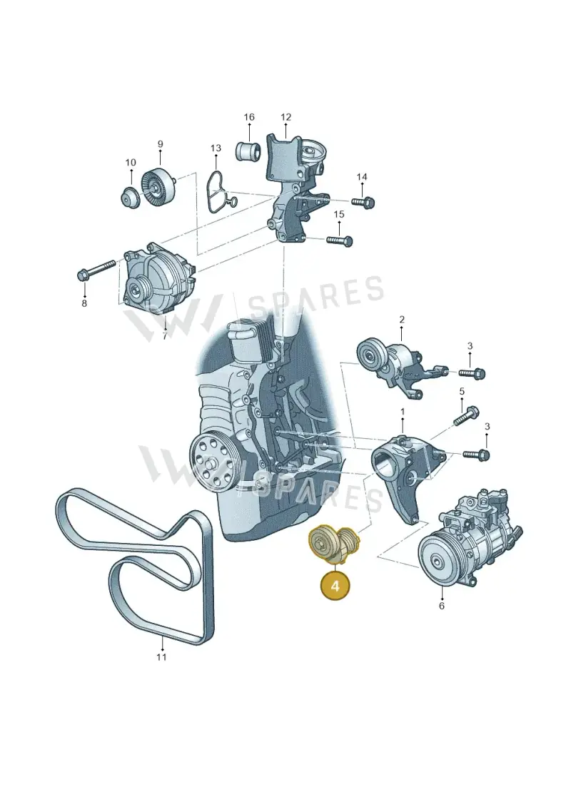 03C145299Q — Skoda Yeti (2013-2017) diagram 672903150, position 4