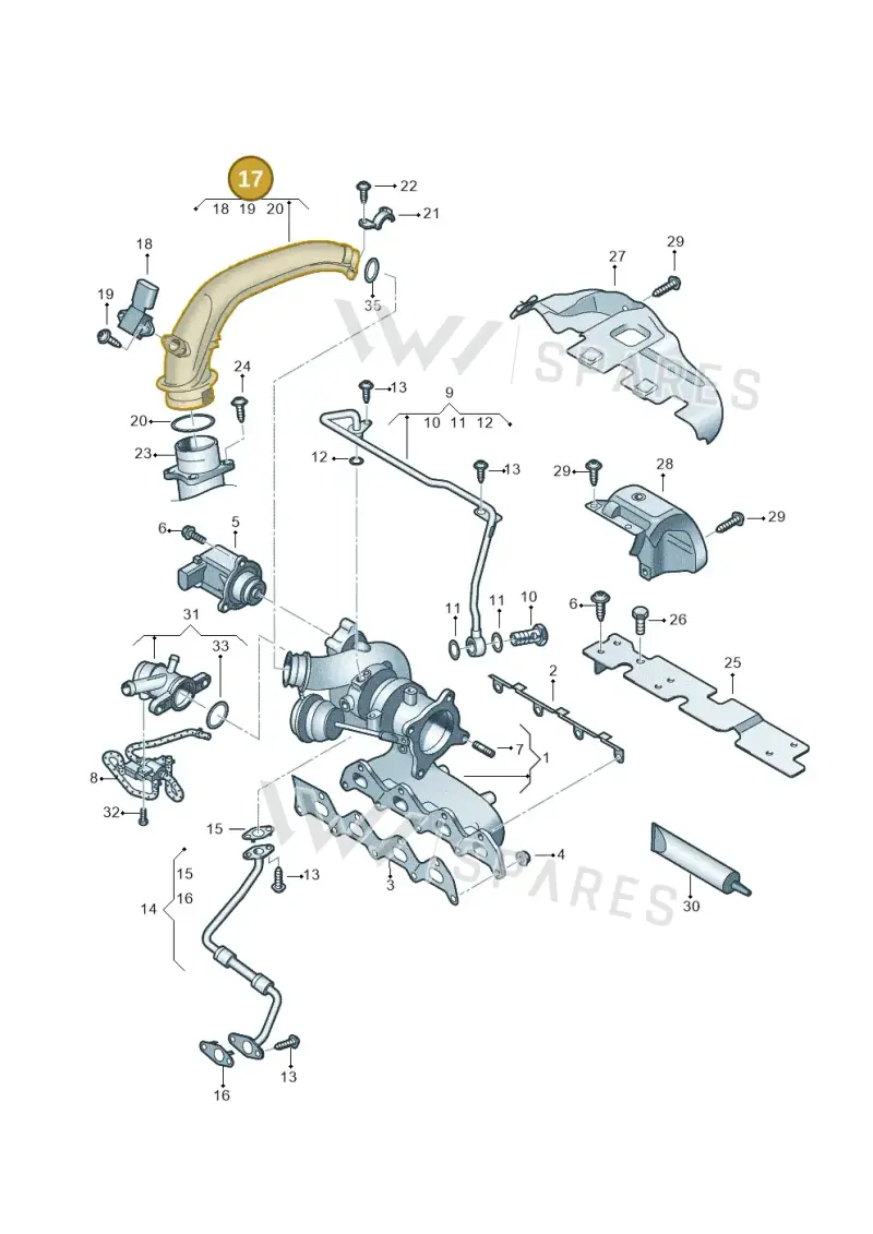 03C145673H — Skoda Yeti (2009-2013) diagram 625145530, position 17