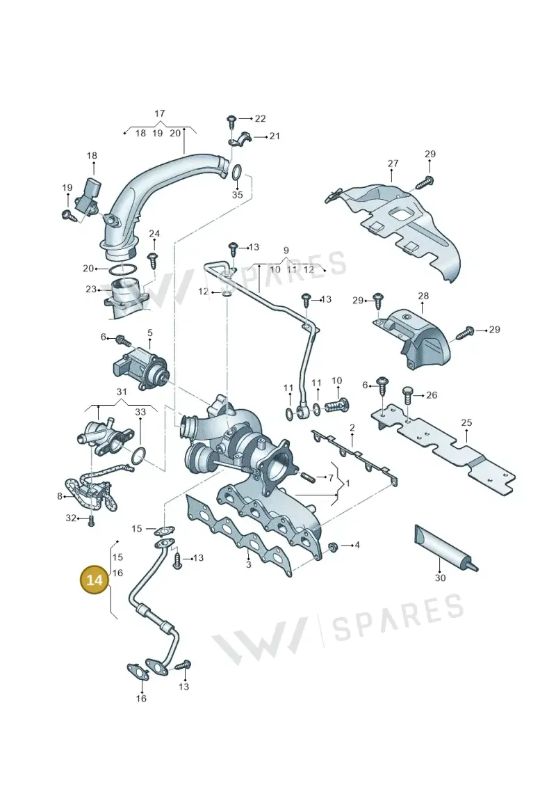 03C145735F — Skoda Yeti (2013-2017) diagram 625145530, position 14