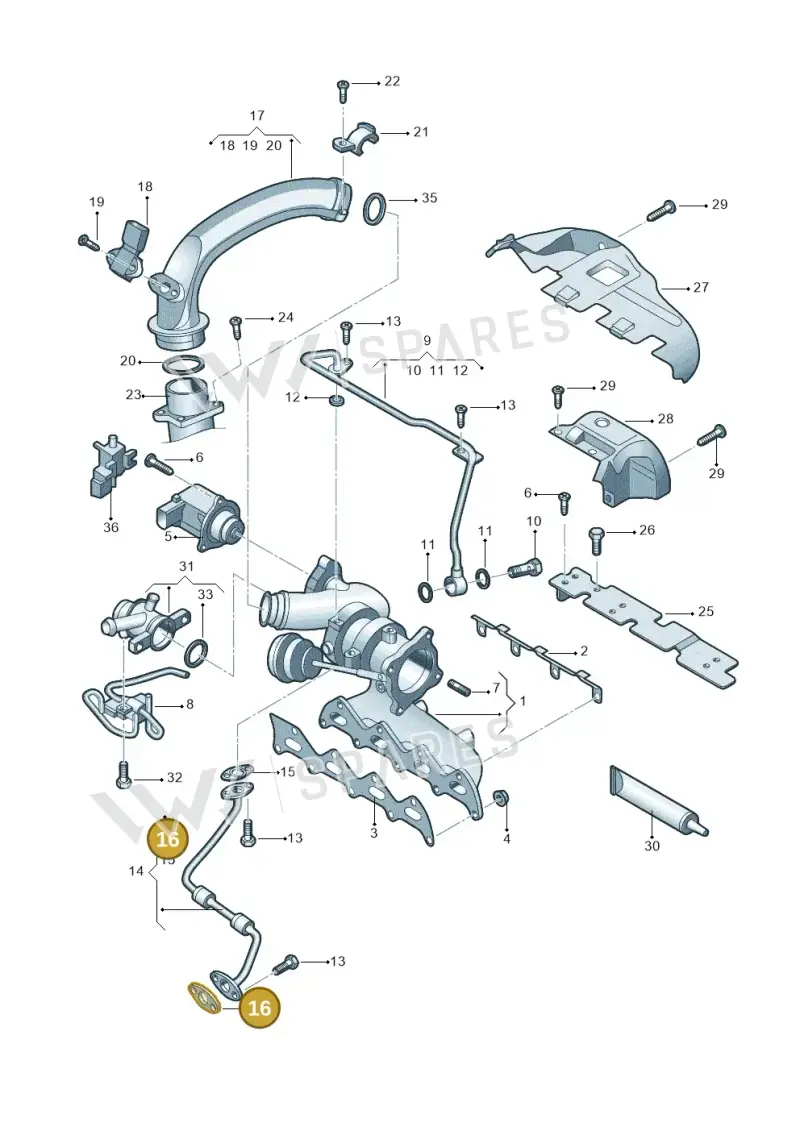 03C145757A — Skoda Superb Ambition (2009-2015) diagram 744145550, position 16