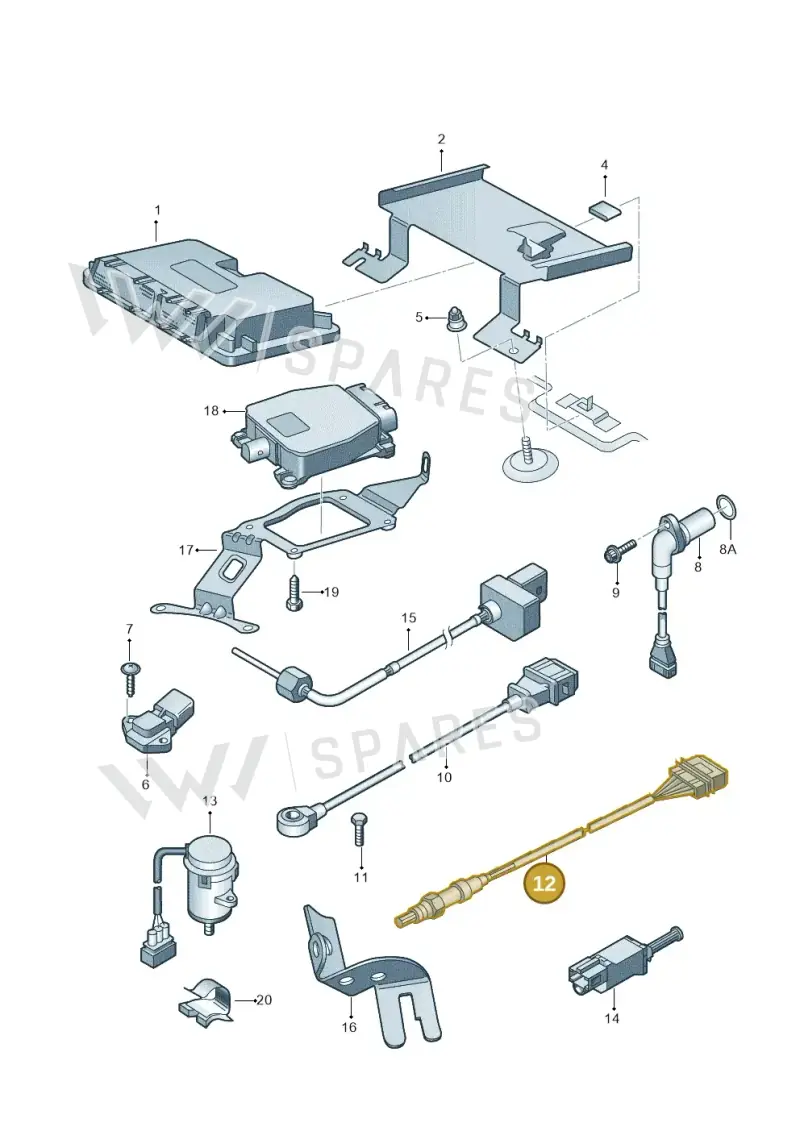 03C906262 — Skoda FABIA/COMBI            05> (2004-) diagram 225906000, position 12