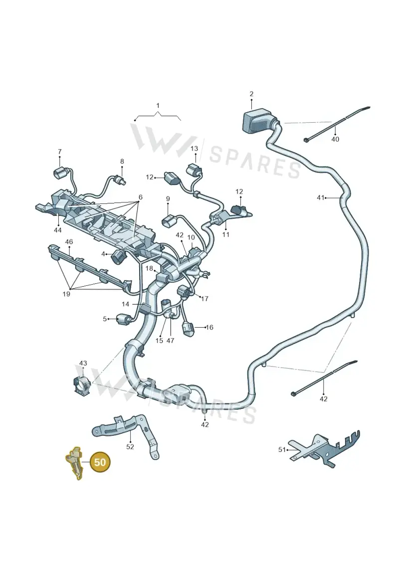 03C937073 — Skoda Yeti (2013-2017) diagram 663971070, position 50