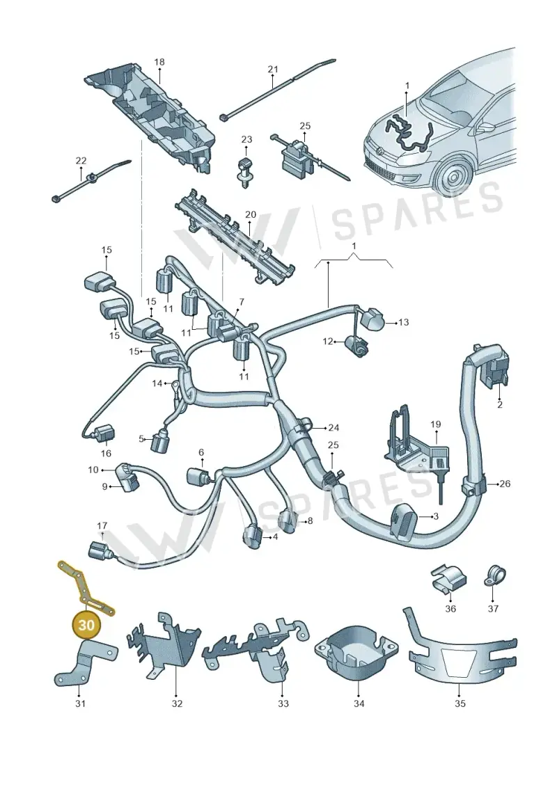 03C971845A — Skoda Rapid (2012-2022) diagram 873971100, position 30