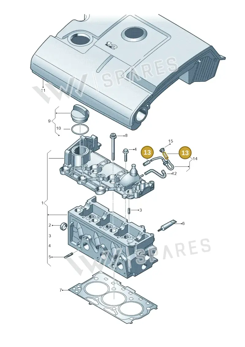 03D103606N — Skoda Fabia Scout (2010-2014) diagram 253103300, position 13