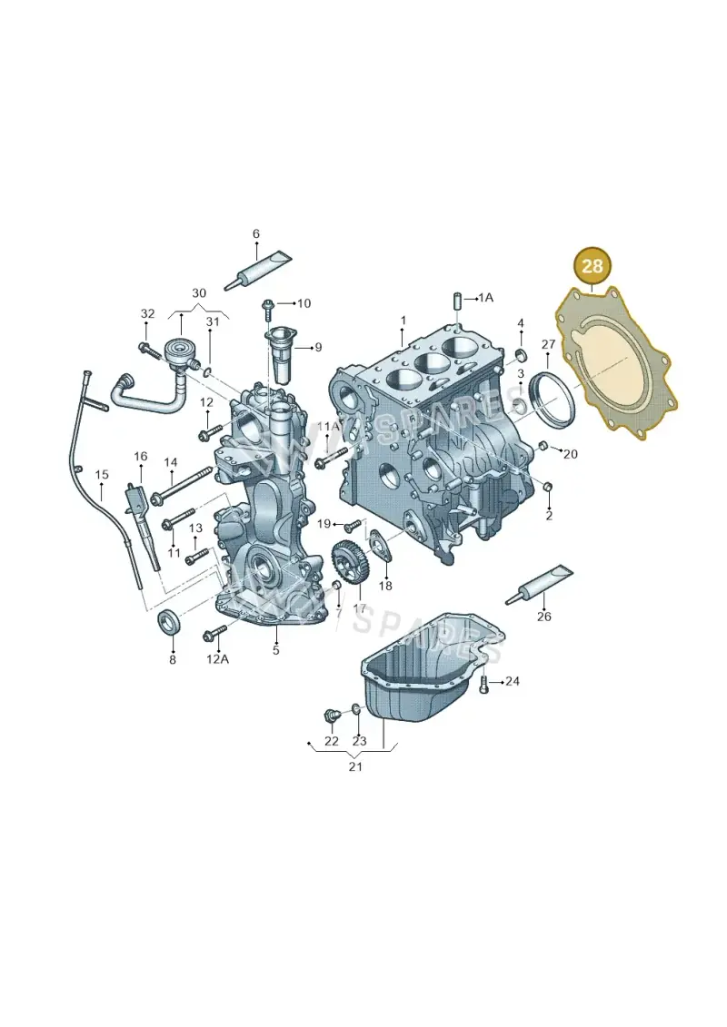03D103647C — Skoda Rapid (2012-2022) diagram 253103050, position 28