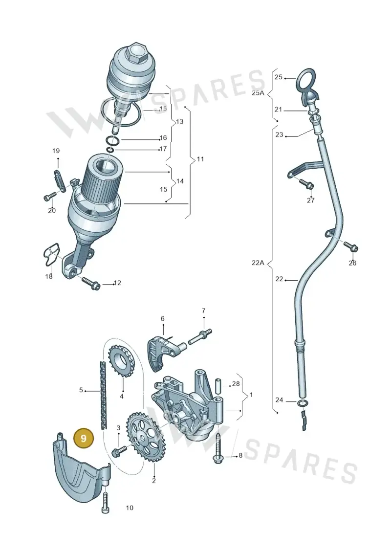 03D103669B — Skoda Rapid (2012-2022) diagram 253115030, position 9