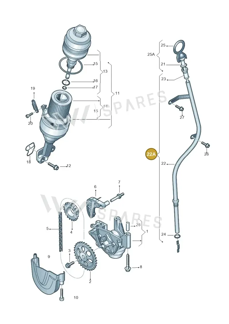 03D115610F — Skoda Fabia Scout (2010-2014) diagram 253115030, position 22A