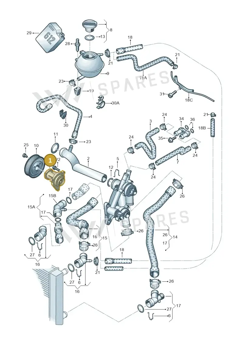 03D121005 — Skoda Fabia Ambiente (2009-2013) diagram 225121220, position 1