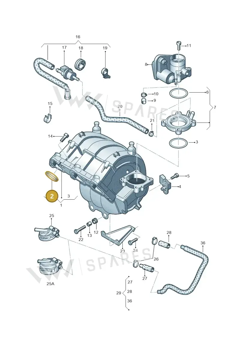 03D129717B — Skoda FABIA/COMBI            05> (2004-) diagram 225133070, position 2