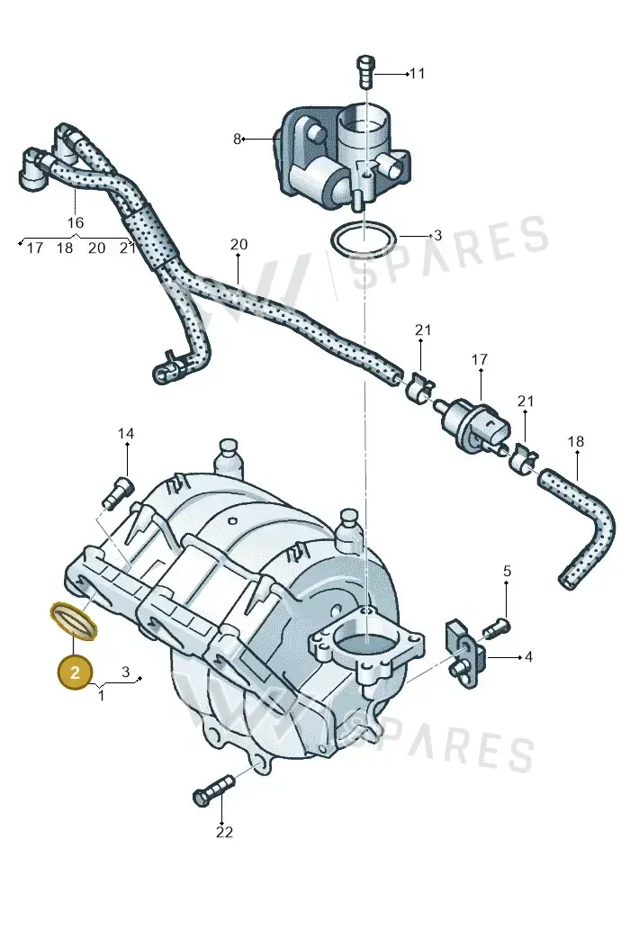 03D129717B — Skoda Fabia Scout (2010-2014) diagram 608133100, position 2