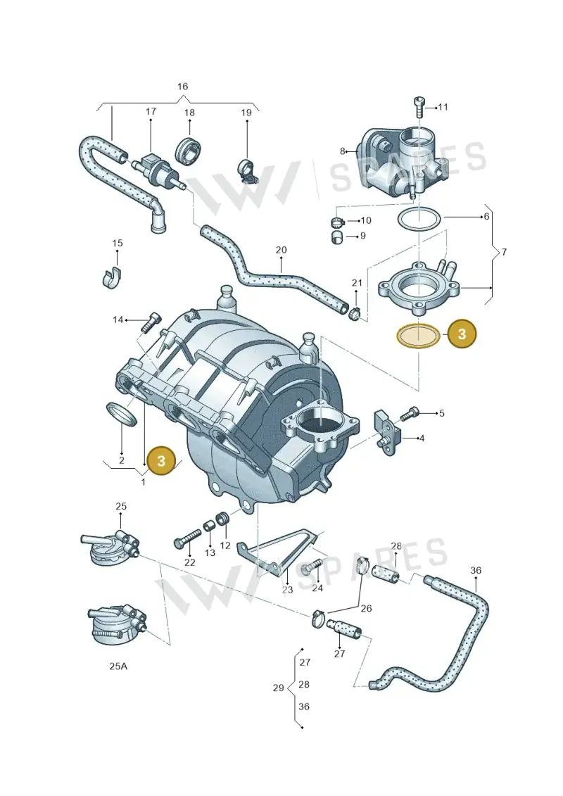 03D133073A — Skoda FABIA/COMBI            05> (2004-) diagram 225133070, position 3