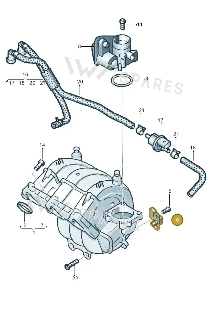 03D906051A — Skoda Fabia Scout (2010-2014) diagram 608133100, position 4