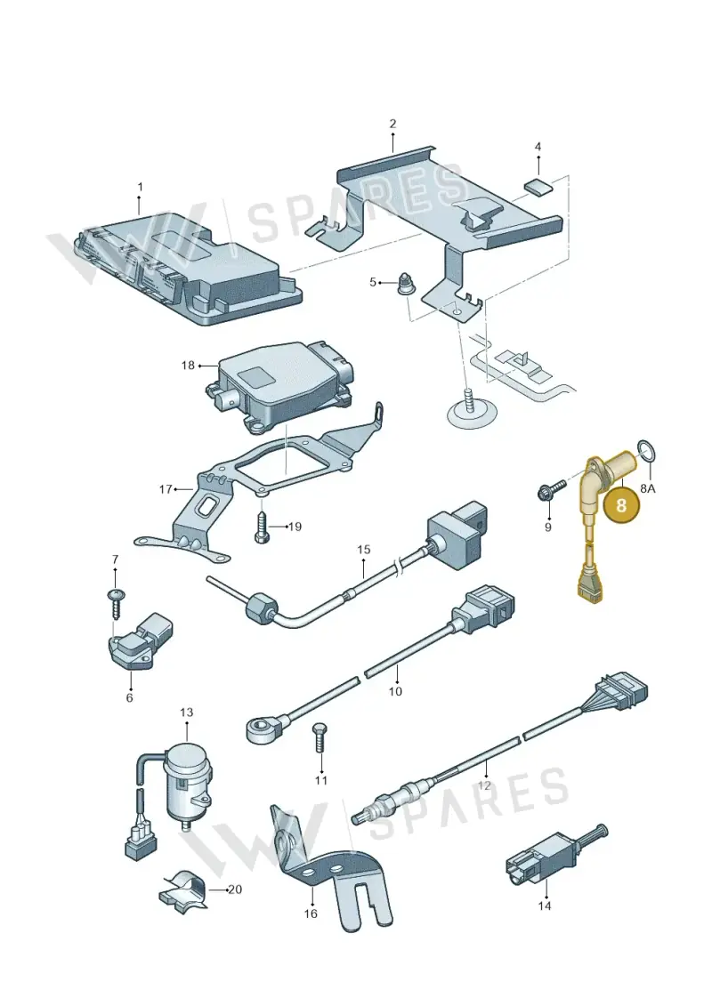 03D907601 — Skoda FABIA/COMBI (1999-2004) diagram 225906000, position 8