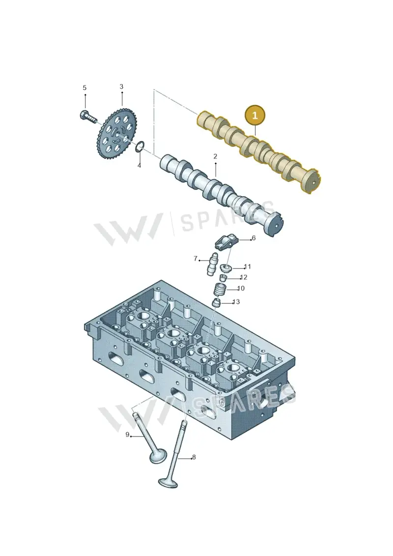 03E109101T — Skoda Rapid (2012-2022) diagram 253109050, position 1