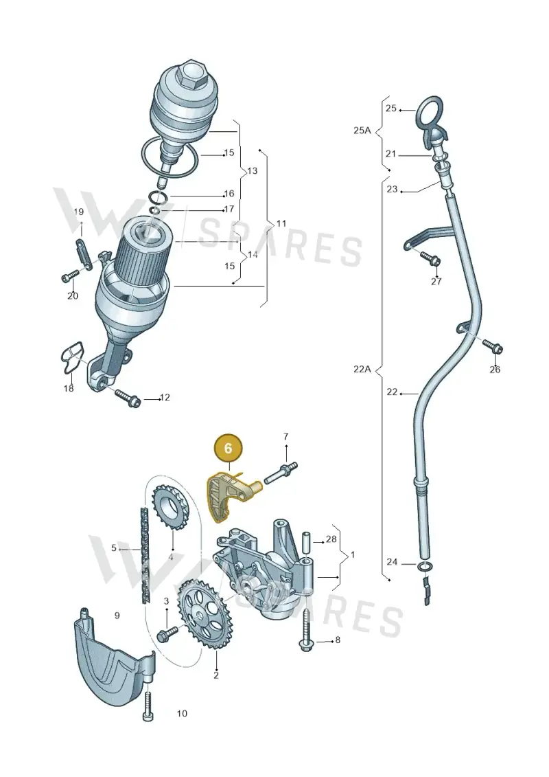 03E109507AA — Skoda Rapid (2012-2022) diagram 253115030, position 6
