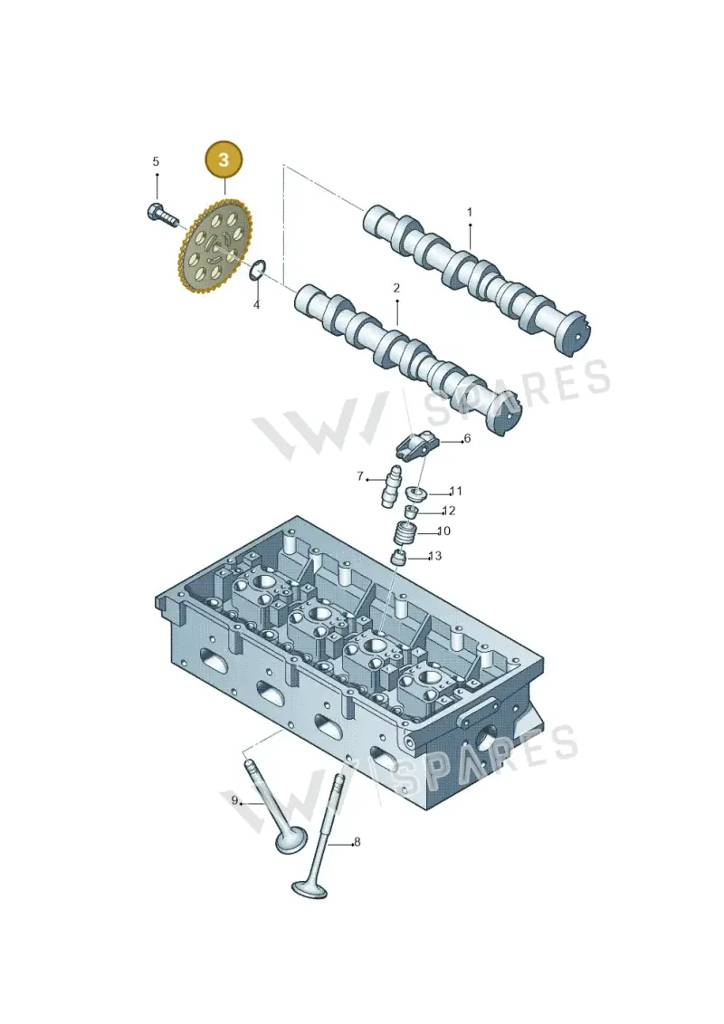 03E109571D — Skoda Rapid (2012-2022) diagram 253109050, position 3