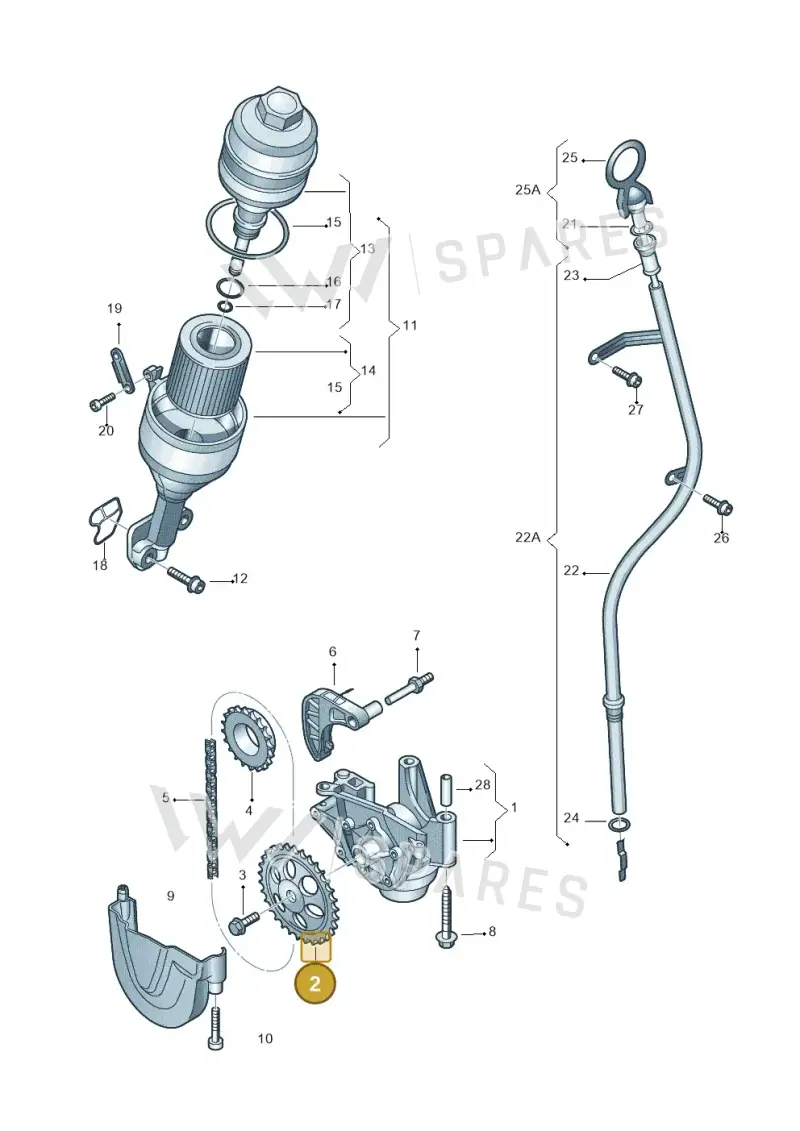 03E115121E — Skoda Rapid (2012-2022) diagram 253115030, position 2