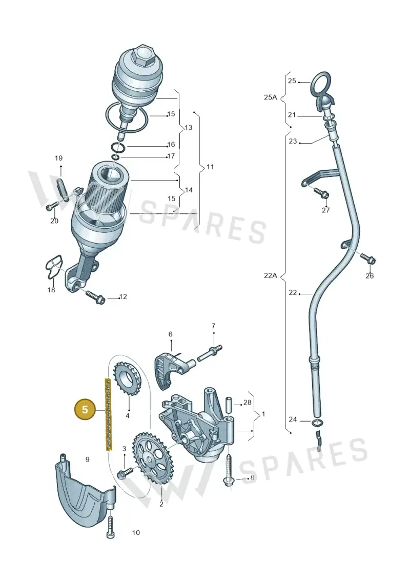 03E115225 — Skoda Rapid (2012-2022) diagram 253115030, position 5