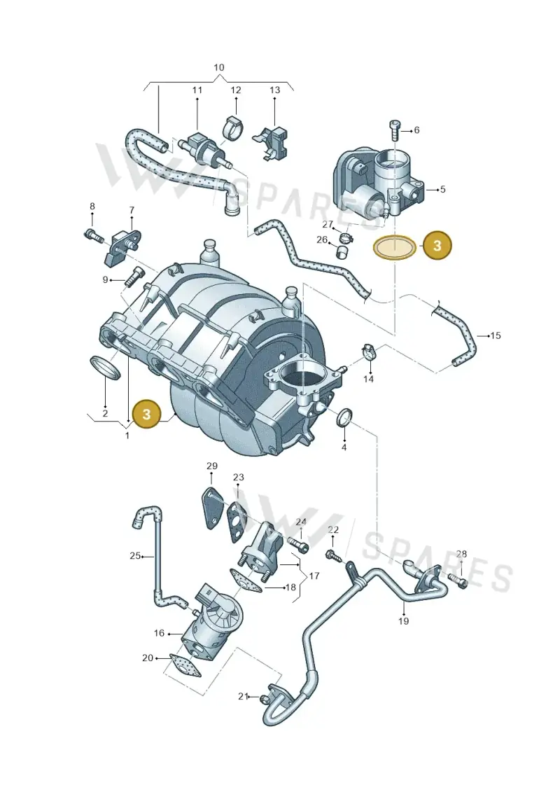 03E133073 — Skoda ROOMSTER               06> (2006-) diagram 253133250, position 3