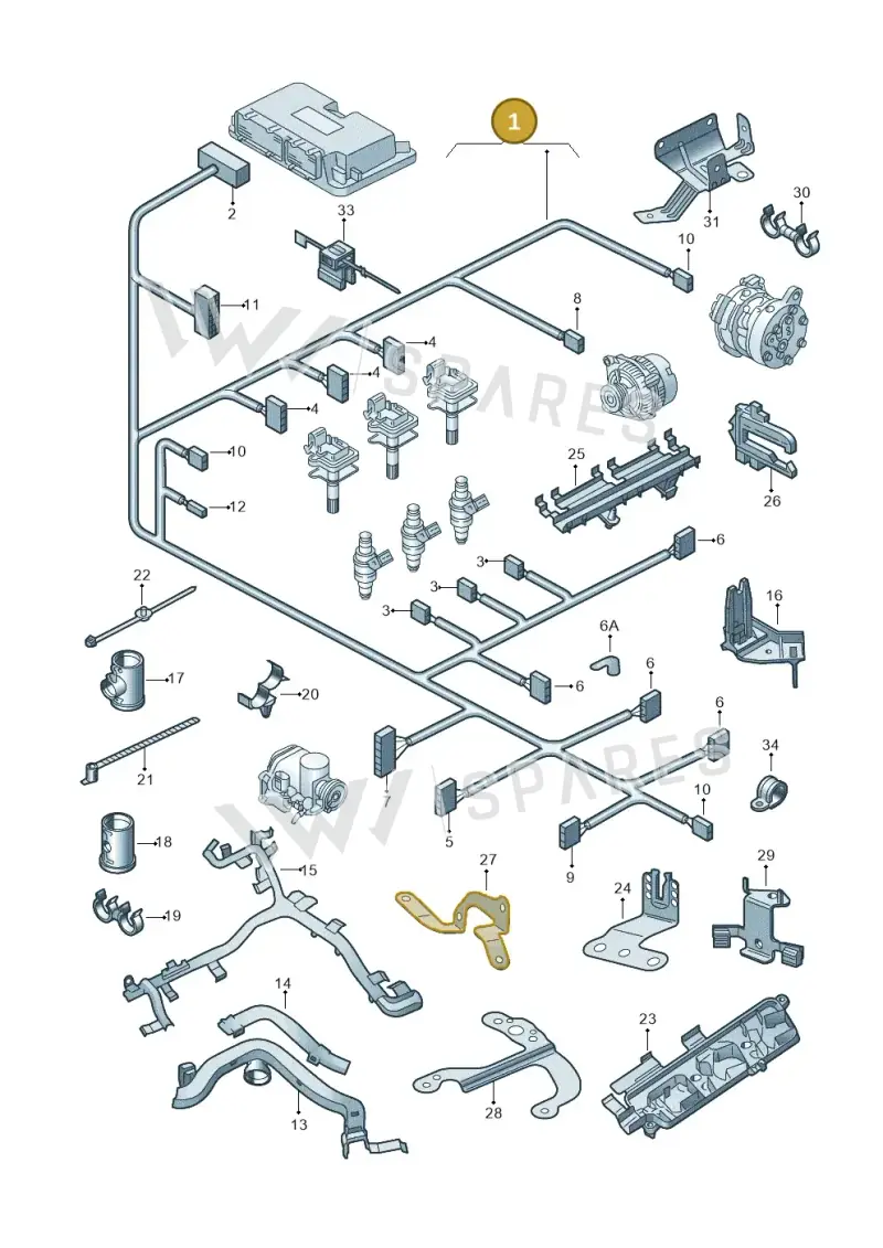 03E971612AN — Skoda Rapid (2012-2022) diagram 225971030, position 1