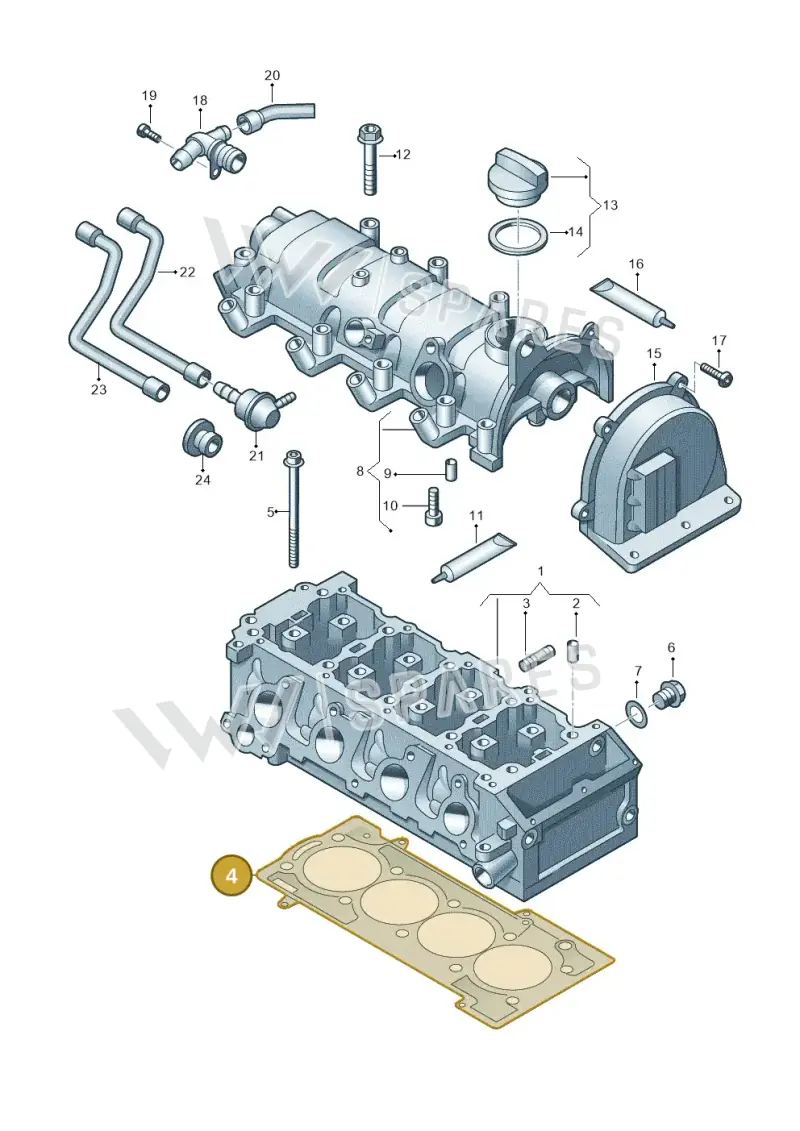 03F103383E — Skoda Rapid (2012-2022) diagram 649103410, position 4