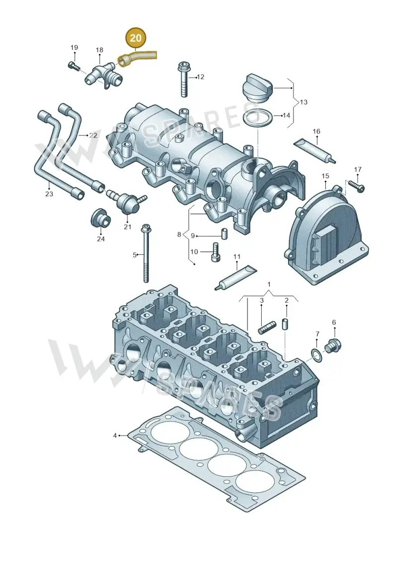 03F103493A — Skoda Rapid (2012-2022) diagram 649103410, position 20