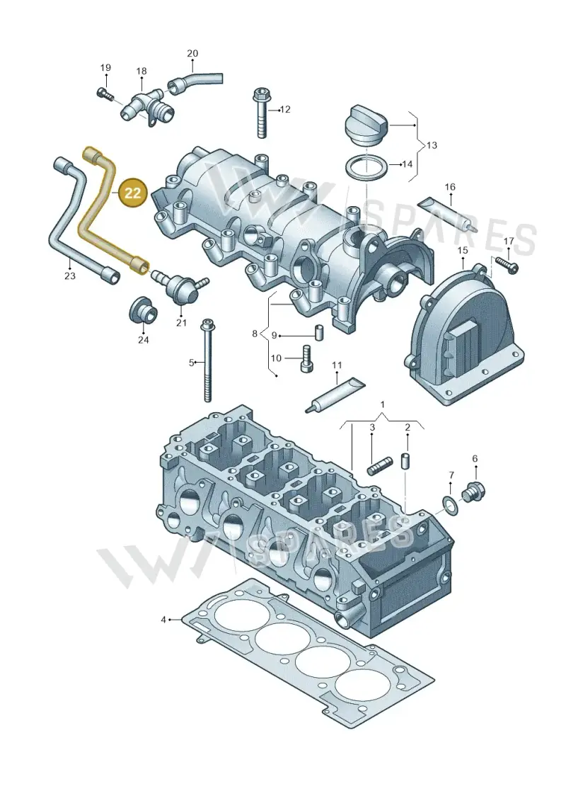 03F103560A — Skoda Rapid (2012-2022) diagram 649103410, position 22