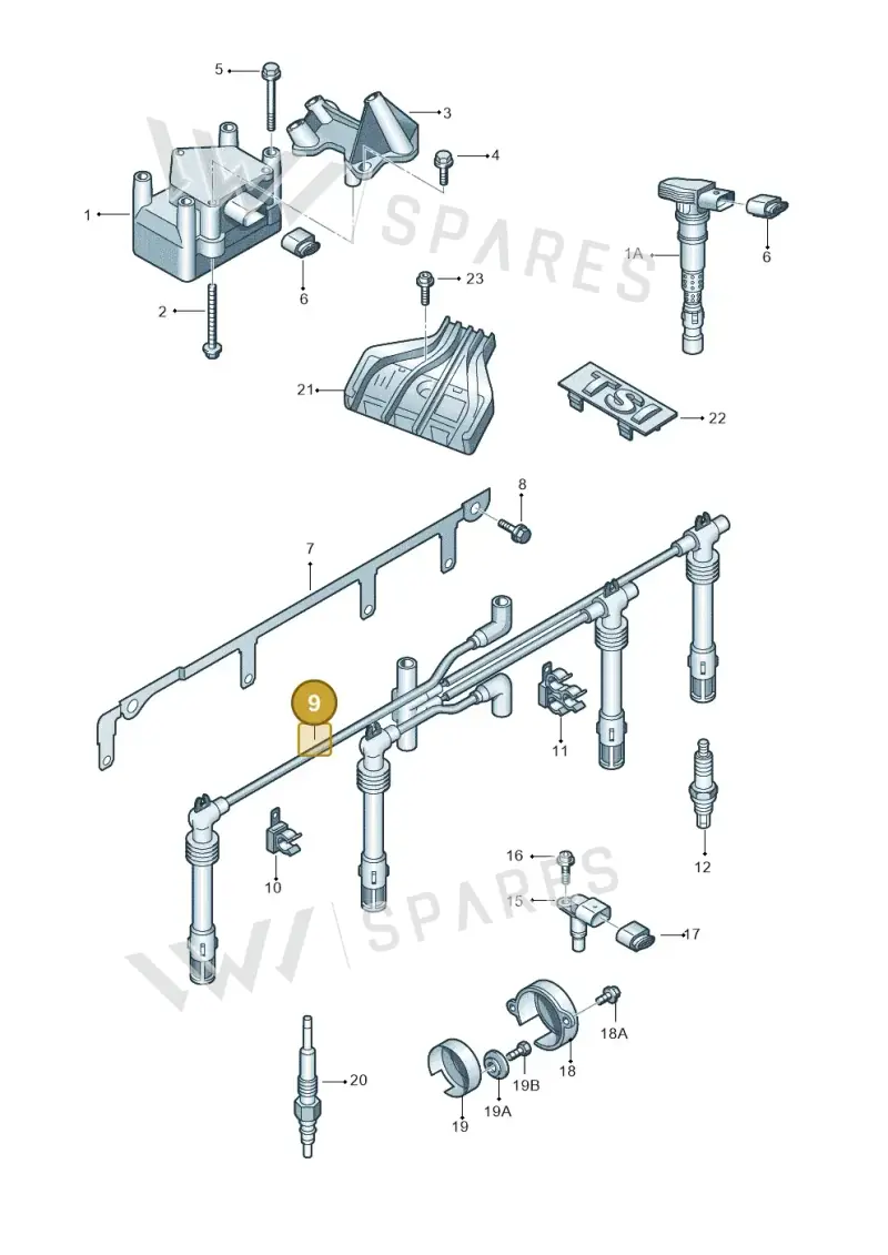 03F905430H — Skoda Yeti (2013-2017) diagram 666905050, position 9