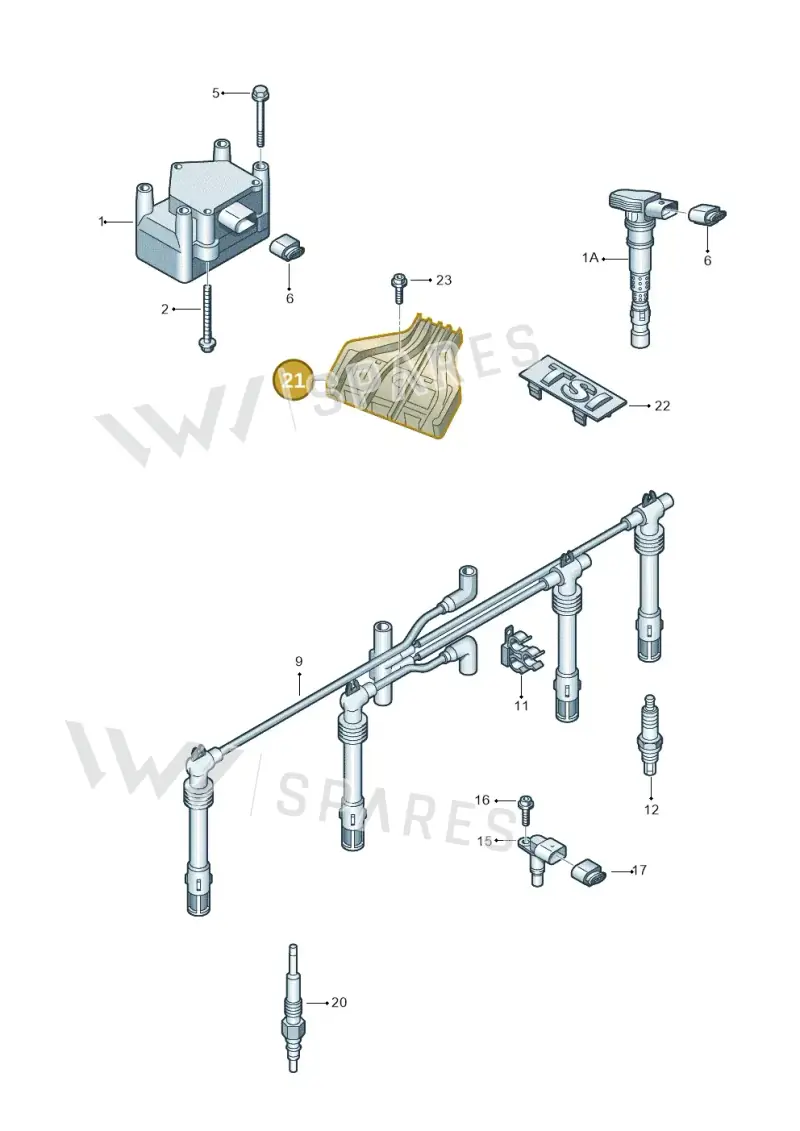 03F905487 — Skoda Rapid (2012-2022) diagram 740905000, position 21