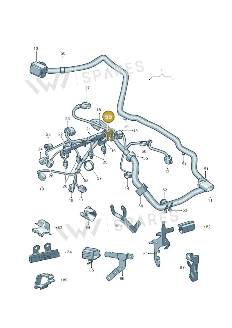 03F971824 — Skoda Yeti (2013-2017) diagram 666971050, position 59