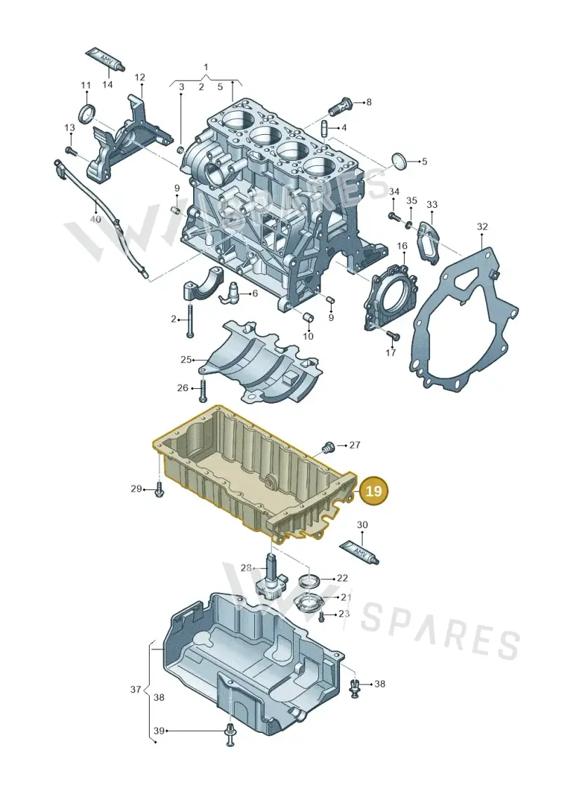 03G103603AD — Skoda Yeti (2013-2017) diagram 649103200, position 19