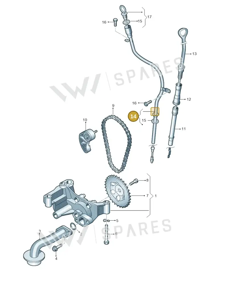 03G103634AE — Skoda Superb comfort (2008-2013) diagram 409115200, position 14