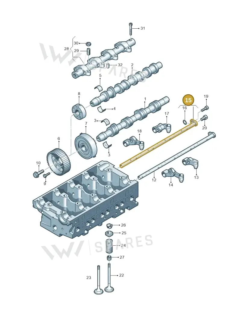 03G109366A — Skoda Superb comfort (2008-2013) diagram 409109400, position 15