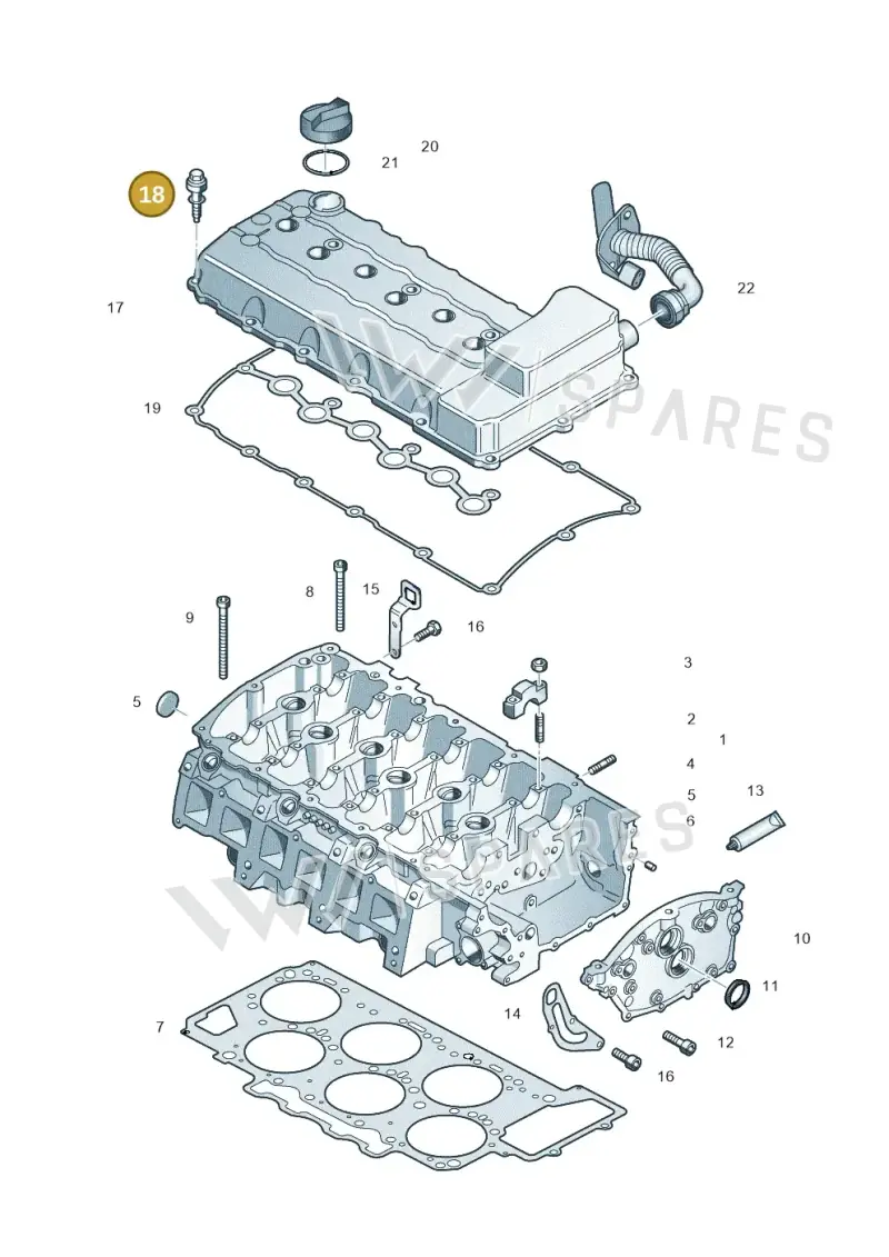 03H103831 — Skoda Superb (2013-2015) diagram 460103650, position 18