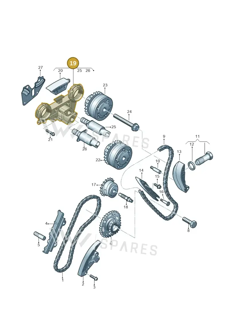 03H109210B — Skoda Superb (2013-2015) diagram 710109600, position 19